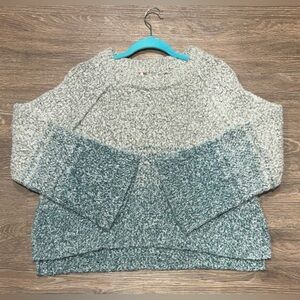 Free People Cocoon Dip Dye Sweater Green/Teal Size L